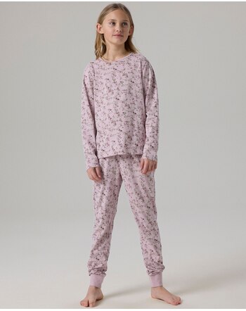 Name it Pyjama aus Bio-Baumwolle mit Blumenmuster NKFNIGHTSET - Violet Ice