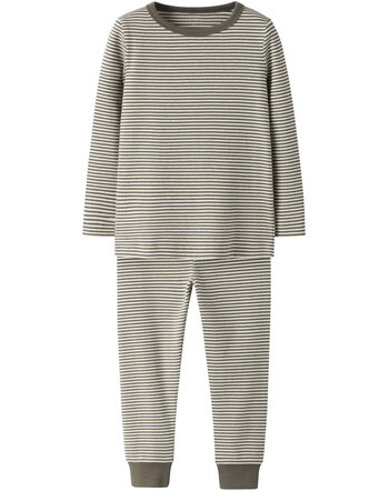 Name it Pyjama-Set aus Baumwolle mit Streifen NMNNIGHTSET - Dusty Olive