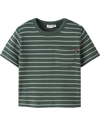 Name it Rippstrick-T-Shirt aus 100 % BIo-Baumwolle mit Brusttasche NMMHAKAN - Garden Topiary