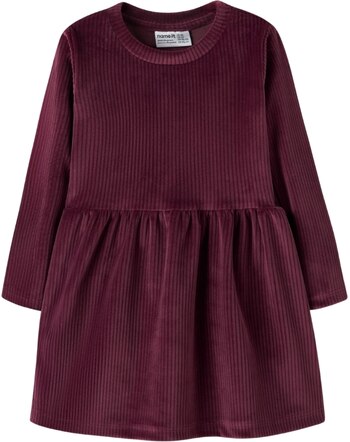 Name it Samt-Kleid NMFVELOA - Burgundy