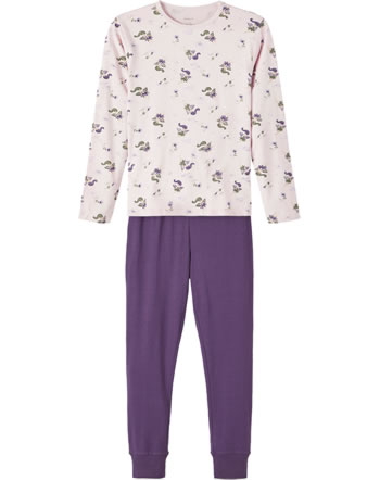 name it Schlafanzug Pyjama lang NKFNIGHTSET NOOS gray lilac