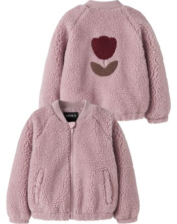 Name it Sherpa-Jacke mit Tulpen-Bestickung NMFMIFFY - Violet Ice