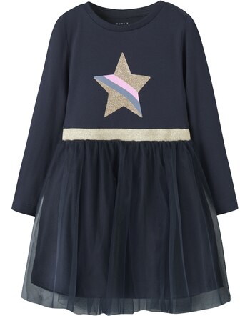 Name it Shirt-Kleid aus Bio-Baumwolle mit Tüllrock NMFNASTAR - Navy Blazer