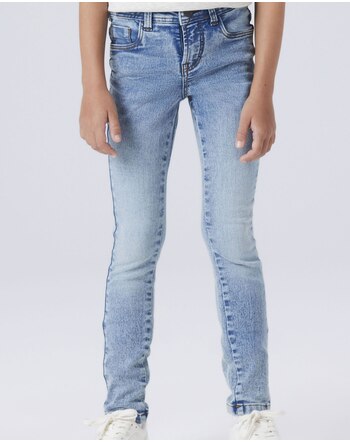 Name it Skinny-Fit-Jeans aus Baumwolle NKFPOLLY NOOS - Medium Blue Denim