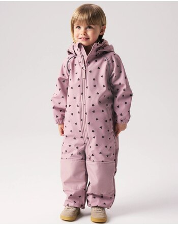 Name it Softshell-Anzug mit abnehmbarer Kapuze NMFALFA - Woodrose Hearts