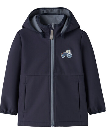 Name it Softshell-Jacke mit abnehmbarer Kapuze und Stickerei NMMMALTA - Navy Blazer