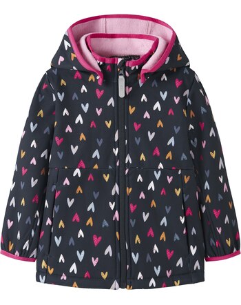 Name it Softshell-Jacke mit Herzchen und Kapuze NMFMALTA - Dark Sapphire