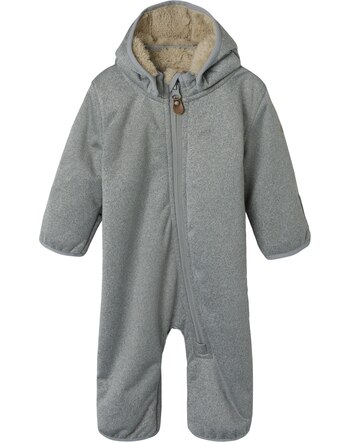 Name it Softshell-Overall mit Kapuze NBNMADA - Grey Melange