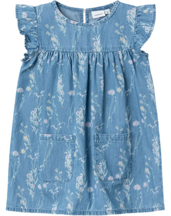 name it summer Dress Cap sleeves NMFGRY medium blue denim
