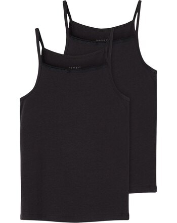 Name it Spaghettiträger-Top im 2er-Set aus Bio-Baumwolle NKFSTRAP - Black