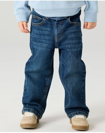 Name it Straight-Fit-Jeans aus Baumwolle NMMRYAN - Dark Blue Denim