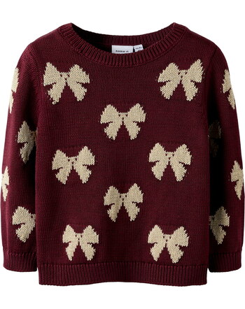 Name it Strick-Pullover aus Bio-Baumwolle NMFREKKA - Burgundy