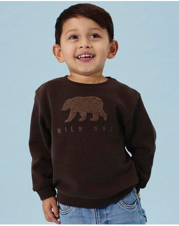 Name it Strick-Pullover mit Bären-Applikation NMMOBEAR - Delicioso