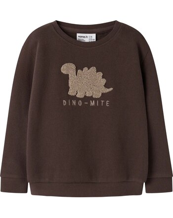 Name it Strick-Pullover mit Dino-Applikation NMMOBEAR - French Roast