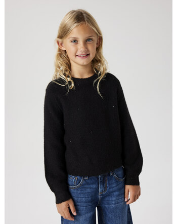 Name it Strick-Pullover mit Pailletten NKFSIMIRA - Black