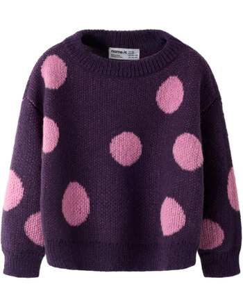 Name it Strick-Pullover mit Punkten NMFOLISA - Navy Cosmos