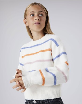 Name it Strick-Pullover mit Streifen NKFOLENSKA - Cloud Dancer