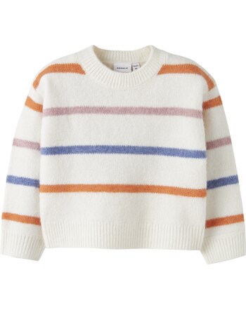 Name it Strick-Pullover mit Streifen NMFOLENSKA - Cloud Dancer