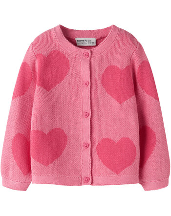 Name it Strickjacke aus 100 % Bio-Baumwolle mit Herzen NMFLIANAX - Flowering Ginger