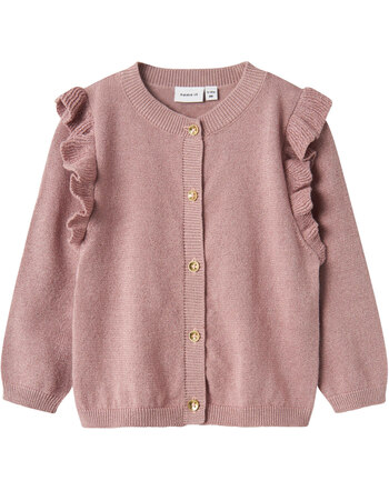 Name it Strickjacke mit Glitzerpartikeln NMFABINNE NOOS - Deauville Mauve