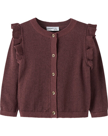Name it Strickjacke mit Glitzerpartikeln NMFABINNE NOOS - Wild Ginger