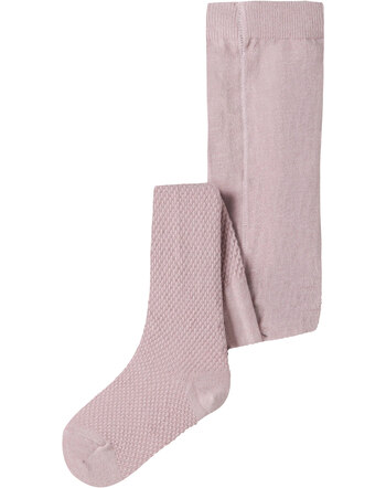 Name it Strumpfhose mit Struktur aus Merinowolle und Baumwolle NMFWAKMA - Violet Ice