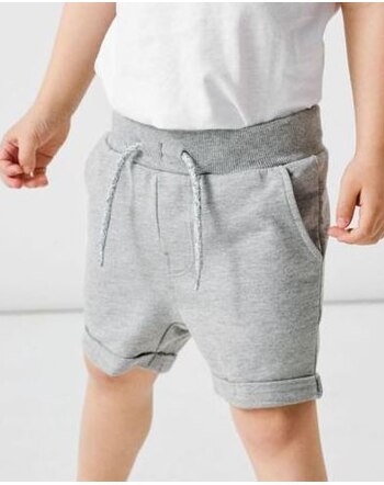 Name it Sweat-Longshorts aus 100 % Baumwolle NKMVERMO NOOS - Grey Melange