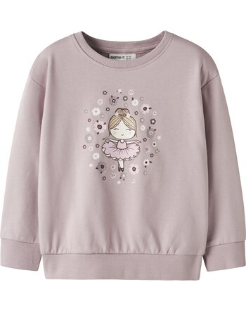 Name it Sweatshirt aus 100% Baumwolle mit Ballerina NMFVILOUI - Keepsake Lilac