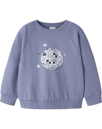 Name it Sweatshirt aus 100% Baumwolle mit Diskokugel NMFVENUS - Blue Ice