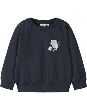 Name it Sweatshirt aus 100% Baumwolle mit Katze NMFVENUS - Navy Blazer
