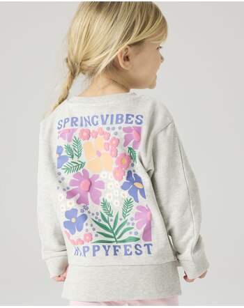 Name it Sweatshirt aus 100 % Baumwolle NMFFUNNA - Light Grey Melange