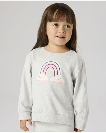Name it Sweatshirt aus 100% Bio-Baumwolle NMFBISSINE - Light Grey Melange