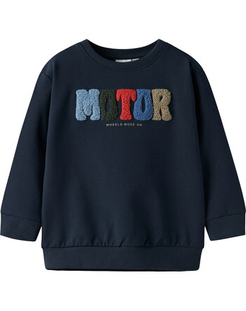 Name it Sweatshirt aus Baumwolle mit Applikation NMMBLUKE - Navy Blazer