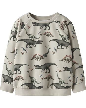 Name it Sweatshirt aus Baumwolle mit Dinos NMMBERTIL - Pumice Stone