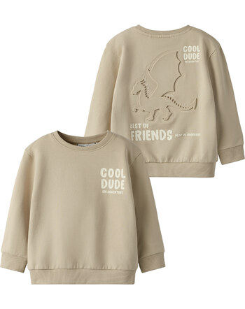 Name it Sweatshirt aus Baumwolle mit Drachen NMMKIMO - Sesame