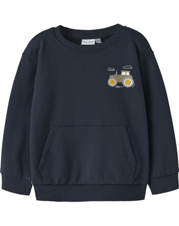 Name it Sweatshirt aus Bio-Baumwolle mit Baustellenfahrzeug NMMVUGO - Navy Blazer