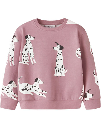 Name it Sweatshirt aus Bio-Baumwolle mit Dalmatinern NMFNDOPA - Lilas