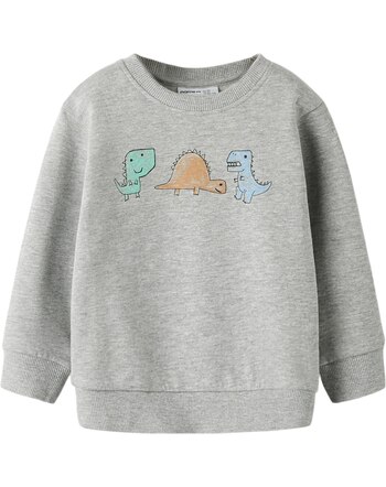 Name it Sweatshirt aus Bio-Baumwolle mit Front-Print NMMSIKKO - Grey Melange