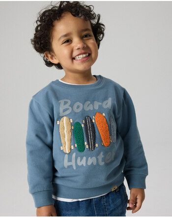 Name it Sweatshirt aus Bio-Baumwolle mit Surfboards NMMNIEL - Blue Mirage
