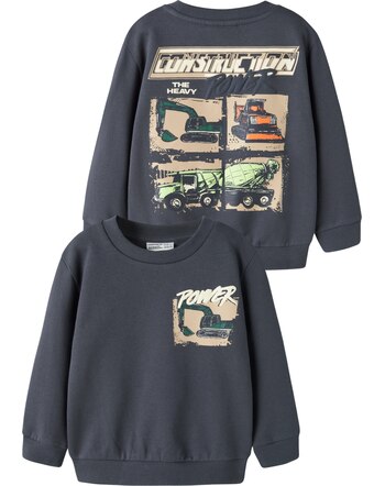 Name it Sweatshirt aus 100 % Bio-Baumwolle mit Bagger-Print NMMNAYEL - Ombre Blue