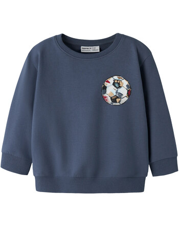 Name it Sweatshirt aus Bio-Baumwolle mit Fussball-Print NMMLOUIE - Vintage Indigo