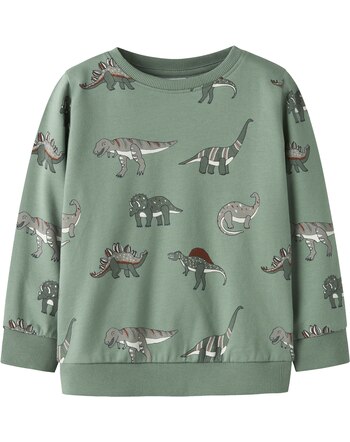 Name it Sweatshirt made of 100% cotton with dinosaurs NMMNENEAN - Green Bay