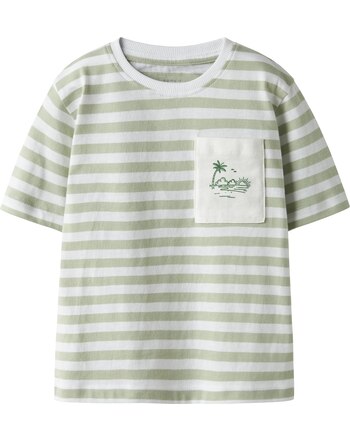 Name it T-Shirt aus 100 % Baumwolle mit Brusttasche NMMJESPER - Swamp