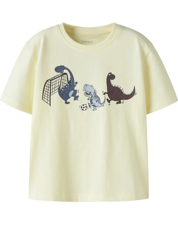 Name it T-Shirt aus 100% Baumwolle mit Dinos - Pear Sorbet
