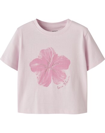 Name it T-Shirt aus 100 % Baumwolle mit Hibiskusblüte NMFHIMAYA - Cradle Pink