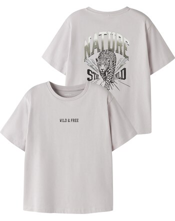 Name it T-Shirt aus 100 % Baumwolle mit Leopard NKFBEOA - Lilac Marble