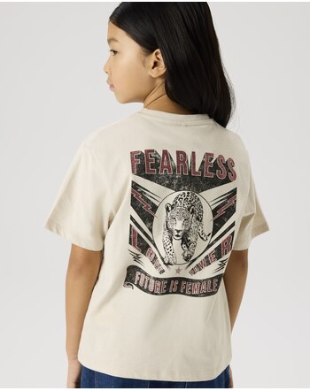 Name it T-Shirt aus 100 % Baumwolle mit Leopard NKFBEOA - Pumice Stone