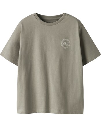 Name it T-Shirt aus 100 % Baumwolle mit Motorrad NKMBOONE - Vintage Khaki