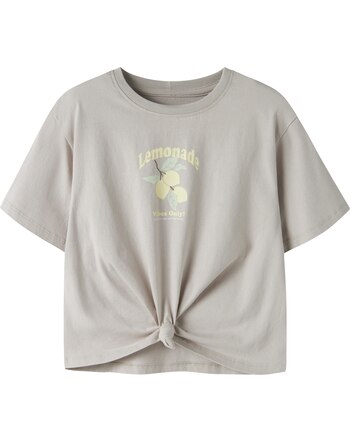 Name it T-Shirt aus 100 % Bio-Baumwolle mit Knoten NKFHASEL - Chateau Gray