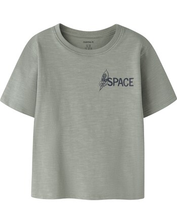 Name it T-Shirt aus Baumwolle mit Weltraum-Grafik NMMDIB - Shadow